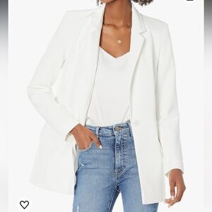 The Drop Women’s Blake Long Blazer White Size XXL / 2XL